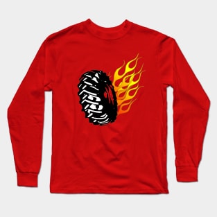 Car tire on fire Long Sleeve T-Shirt